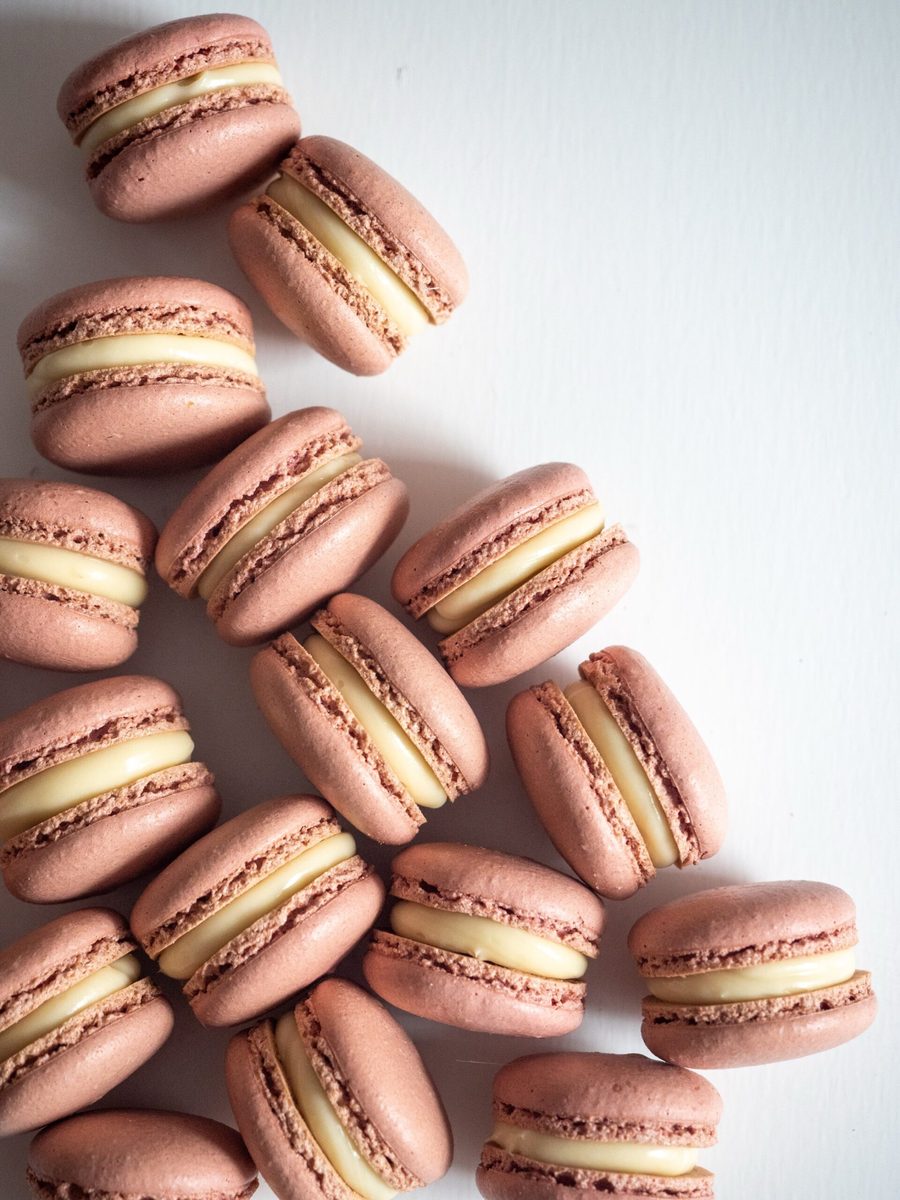 Ganache o smaku prosecco z malinami